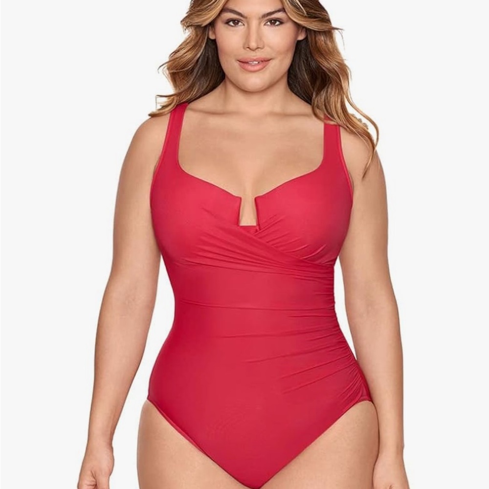 Miraclesuit Red One Piece Swimsuit